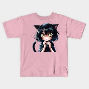 BOXING CAT WOMAN Kids T-Shirt